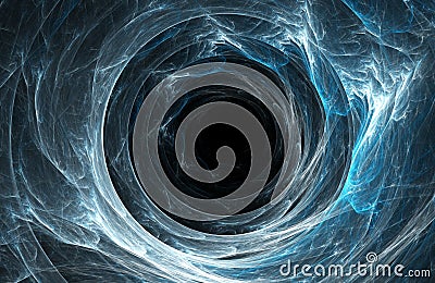 Black hole for blue swirl Stock Photo