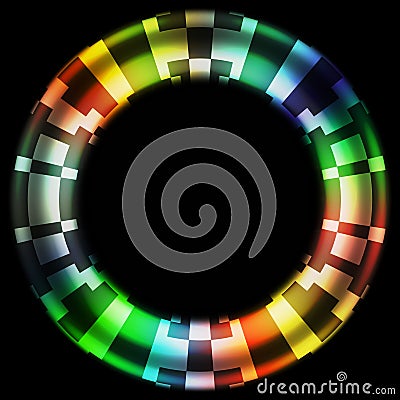 Black Hole Color Wheel Digital Camouflage Design Stock Photo