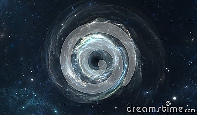 Black hole in deep space Stock Photo