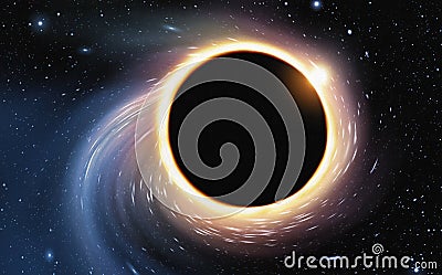 Black Hole - Digital Painting Stock Photo