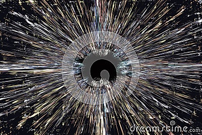 Black hole explosion background Stock Photo