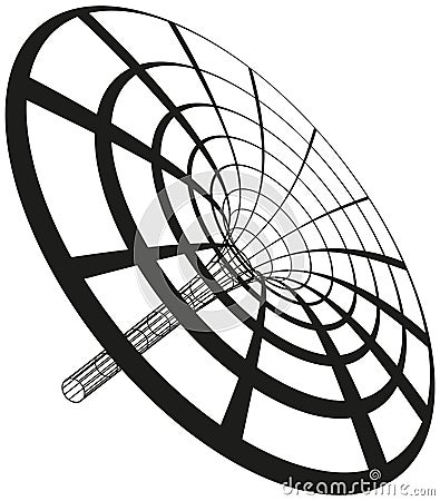 Black Hole Funnel Vector Illustration