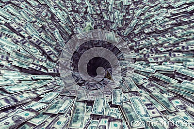 Black hole money Stock Photo