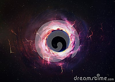 Black hole in space Stock Photo
