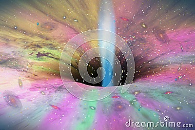 Black Hole, supermassive Stock Photo