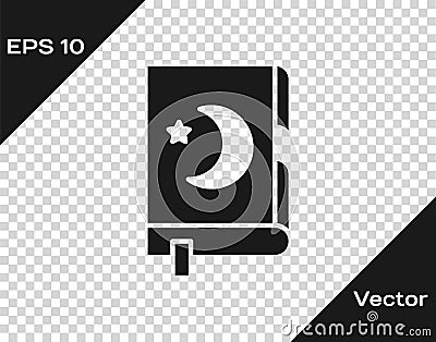 Black Holy book of Koran icon isolated on transparent background. Muslim holiday, Eid Mubarak, Eid al-fitr, Ramadan Vector Illustration