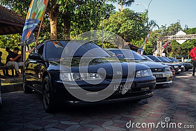 Black Honda Ascot Innova in retro car meet Editorial Stock Photo