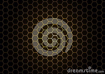 Black honeycomb Background Vector Illustration