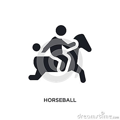 black horseball isolated vector icon. simple element illustration from sport concept vector icons. horseball editable logo symbol Vector Illustration