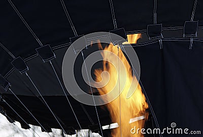 Black hot air balloon Stock Photo