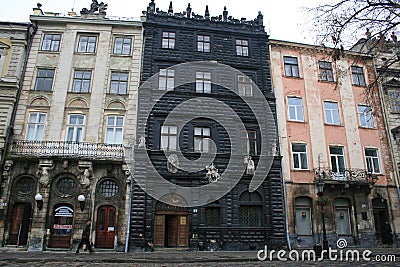 Black House, Lviv Editorial Stock Photo