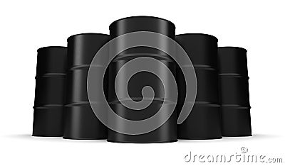 Black Industrial Barrel Stock Photo