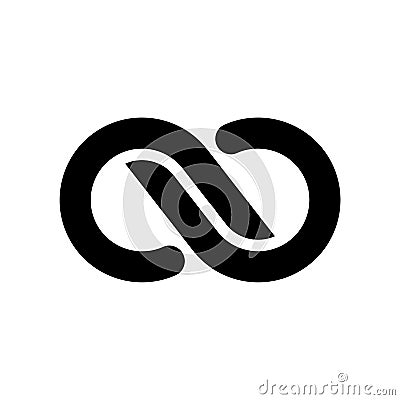 Black Infinity Logo Template Illustration Design. Vector EPS 10 Vector Illustration