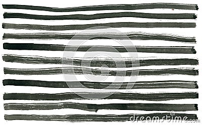 Black ink abstract stripes background. Hand drawn Cartoon Illustration