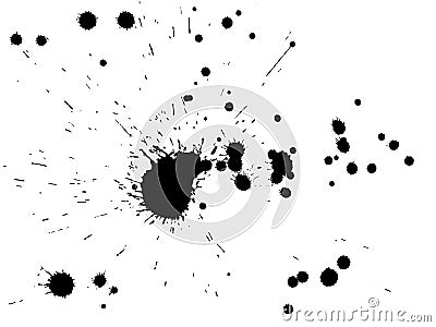 Black ink blot Stock Photo