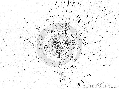 Black Ink Drops on white Background Vector Illustration