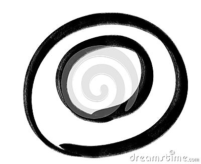 Black ink line pebble blob doodle freehand sketch drawing shape form abstrat element Stock Photo