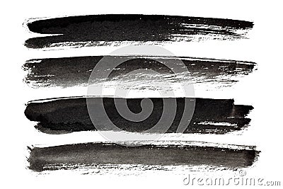 Black ink strokes Stock Photo