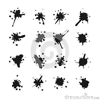 Black inky spots Stock Photo