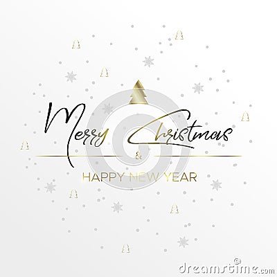 The black inscription Christmas and magic light Vector Illustration