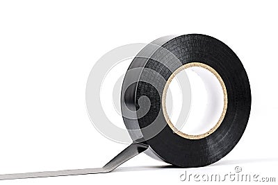 Black insulating tape Stock Photo