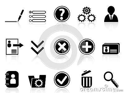 Black internet Account Settings icon Vector Illustration