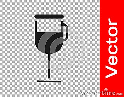 Black Irish coffee icon isolated on transparent background. Vector Illustration Vector Illustration