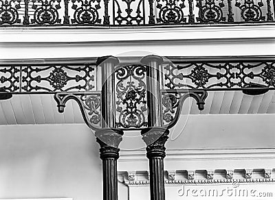 Black Iron Decorations Garden District New Orleans Louisiana Stock Photo