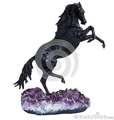Black Iron horse Stock Photo