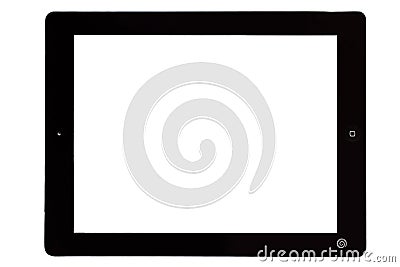 Black isolated tablet pc Stock Photo