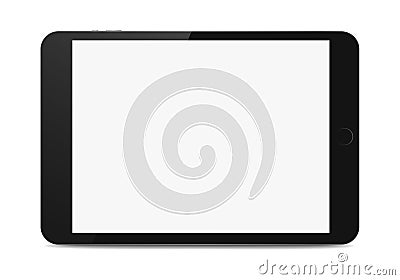 Black isolated tablet Stock Photo