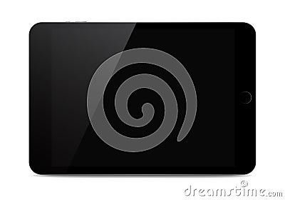 Black isolated tablet Stock Photo