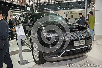 Black jeep grand cherokee car Editorial Stock Photo