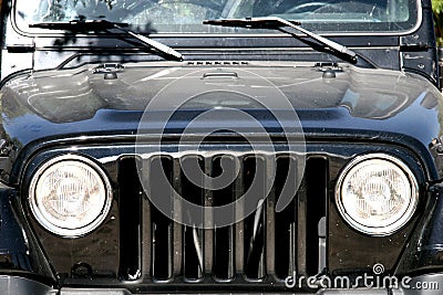 Black Jeep - Offroad car Stock Photo