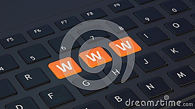 Black keyboard with WWW Stock Photo