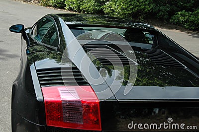 Black lamborghini murcielago sports car. Stock Photo