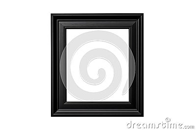 Black landscape picture frame with an empty blank canvas for use as a border or home dÃ©cor Cartoon Illustration