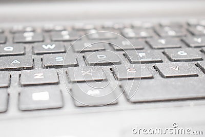 Black Laptop keyboard closeup shot Editorial Stock Photo