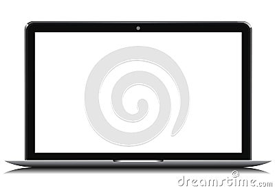 Black laptop with white monitor - vector Vector Illustration