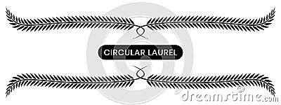 Black laurel wreath with a white background Vector Illustration