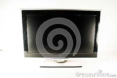 Black LCD tv screen Stock Photo