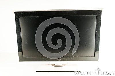 Black LCD tv screen Stock Photo