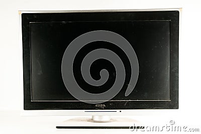 Black LCD tv screen Stock Photo