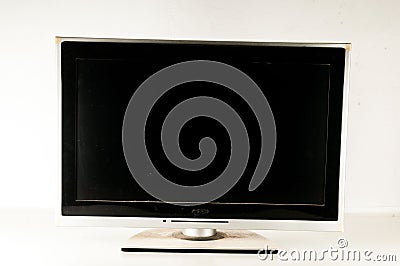 Black LCD tv screen Stock Photo