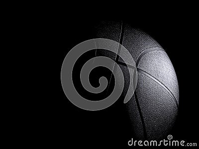 Basketball close-up on black background Stock Photo