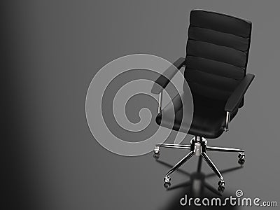 Black leather office chair Stock Photo