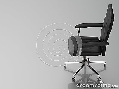 Black leather office chair Stock Photo