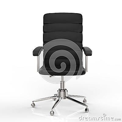 Black leather office chair Stock Photo