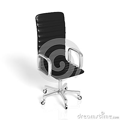 Black leather office chair Stock Photo