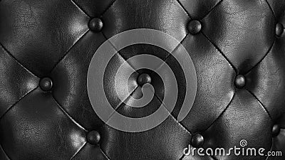 Black Leather Sofa Cushion Texture Stock Photo